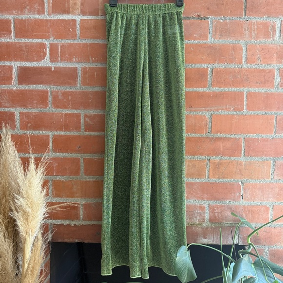 Oserée Lumière Olive-Green Wide-Leg Lounge Pants - Picture 5 of 15